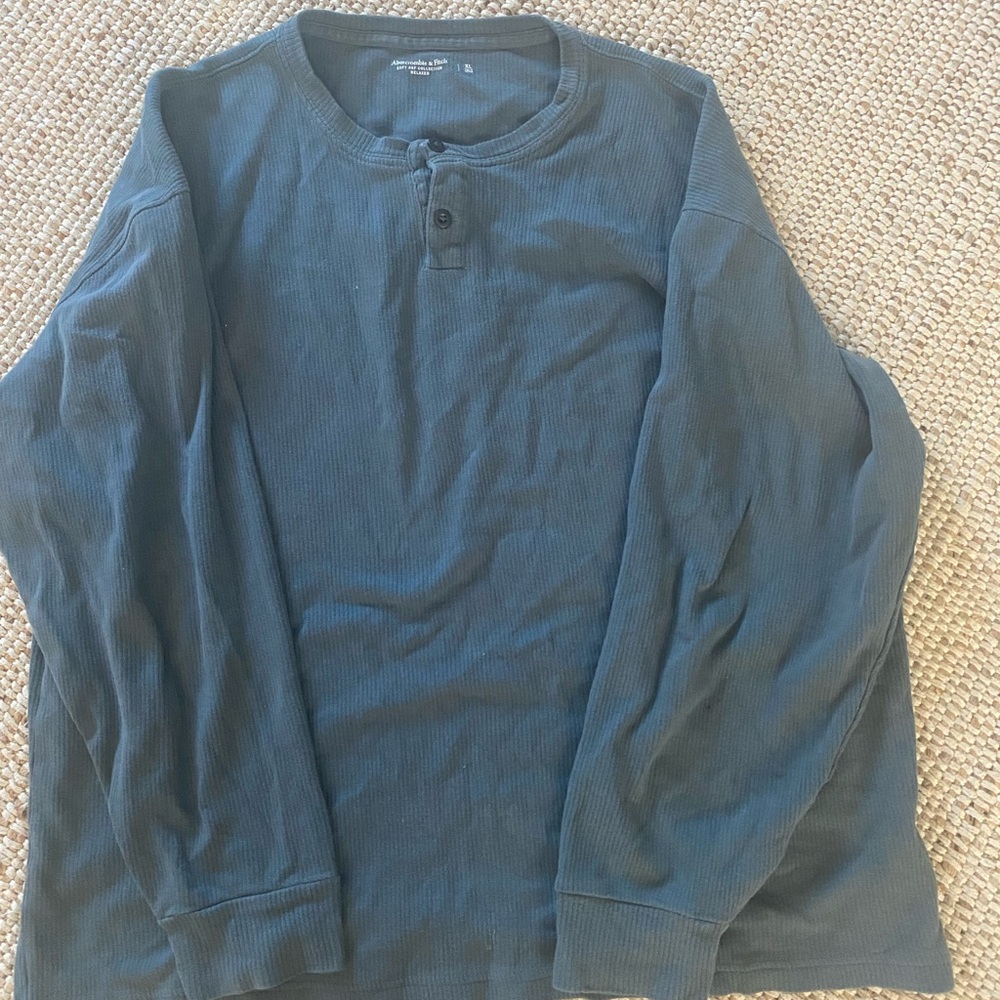 Abercrombie & Fitch Navy Long Sleeve Shirt